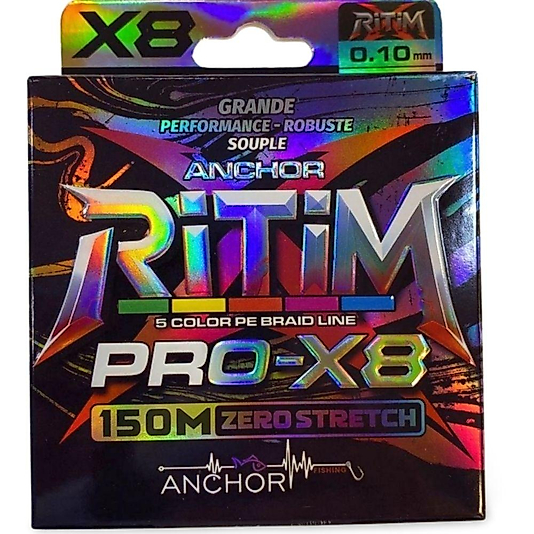Anchor Ritim Pro X8 0.10mm 150m 8 Kat PE Örgü Misina Multicolor