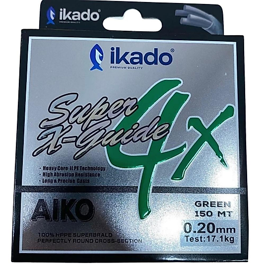 Ikado Alko Super X-Guide 4X Örgü İp Misina 0.20mm 150m 17.1kg Yeşil