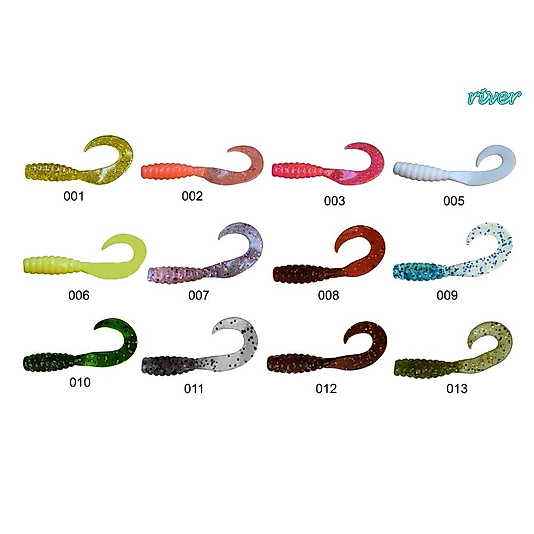 River Twistertail 6Cm 10 Adet Orak Kuyruk Silikon Yem